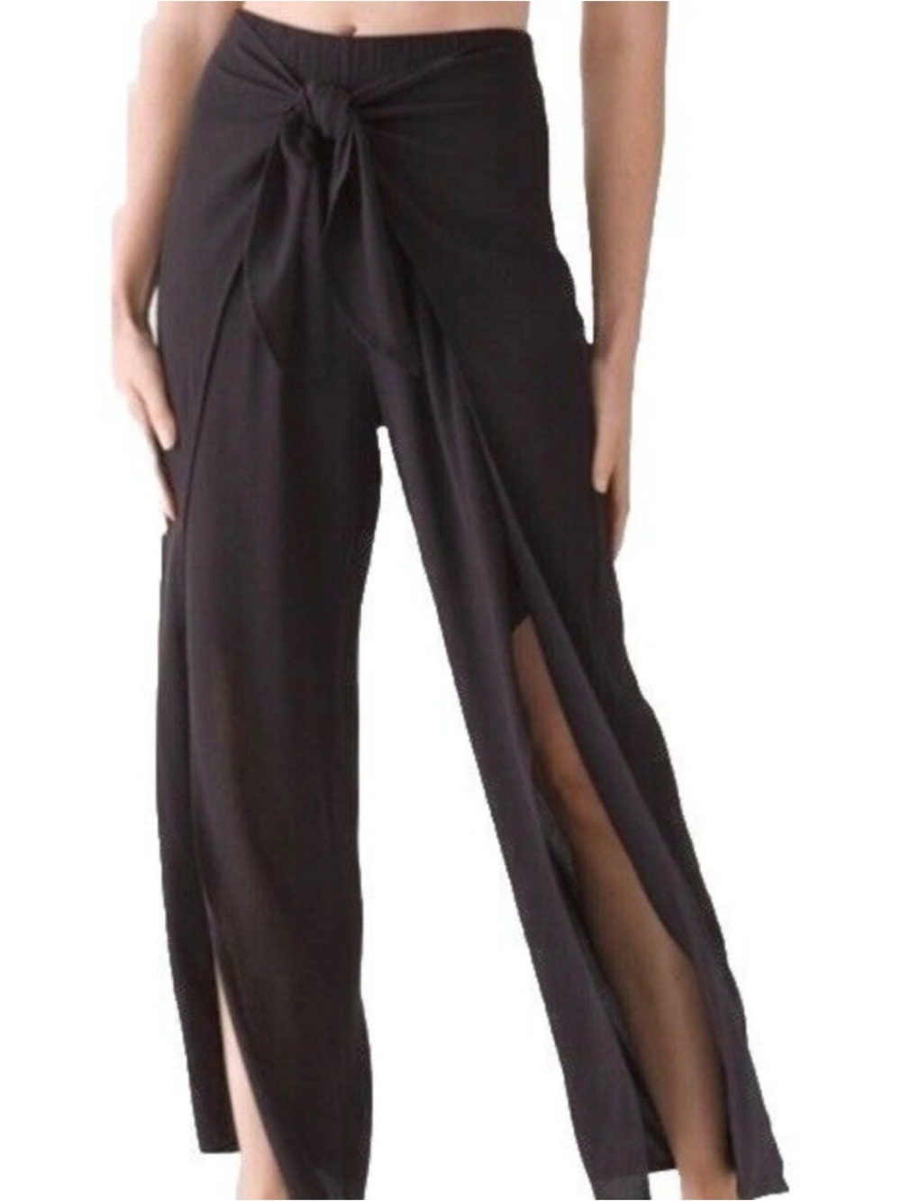 Kona Sol Tie-Front Cover Up Pants